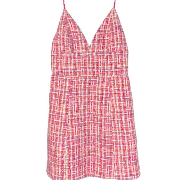 NWT House of Harlow 1960 Pink  Cream and Blue  Woven fabric  Size  XS - Picture 10 of 12